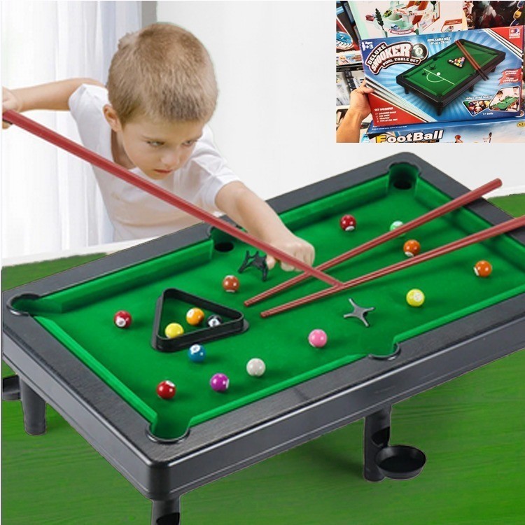Mainan Anak Meja Billiard Bola Set Deluxe Snooker Pool Table Set 47 cm