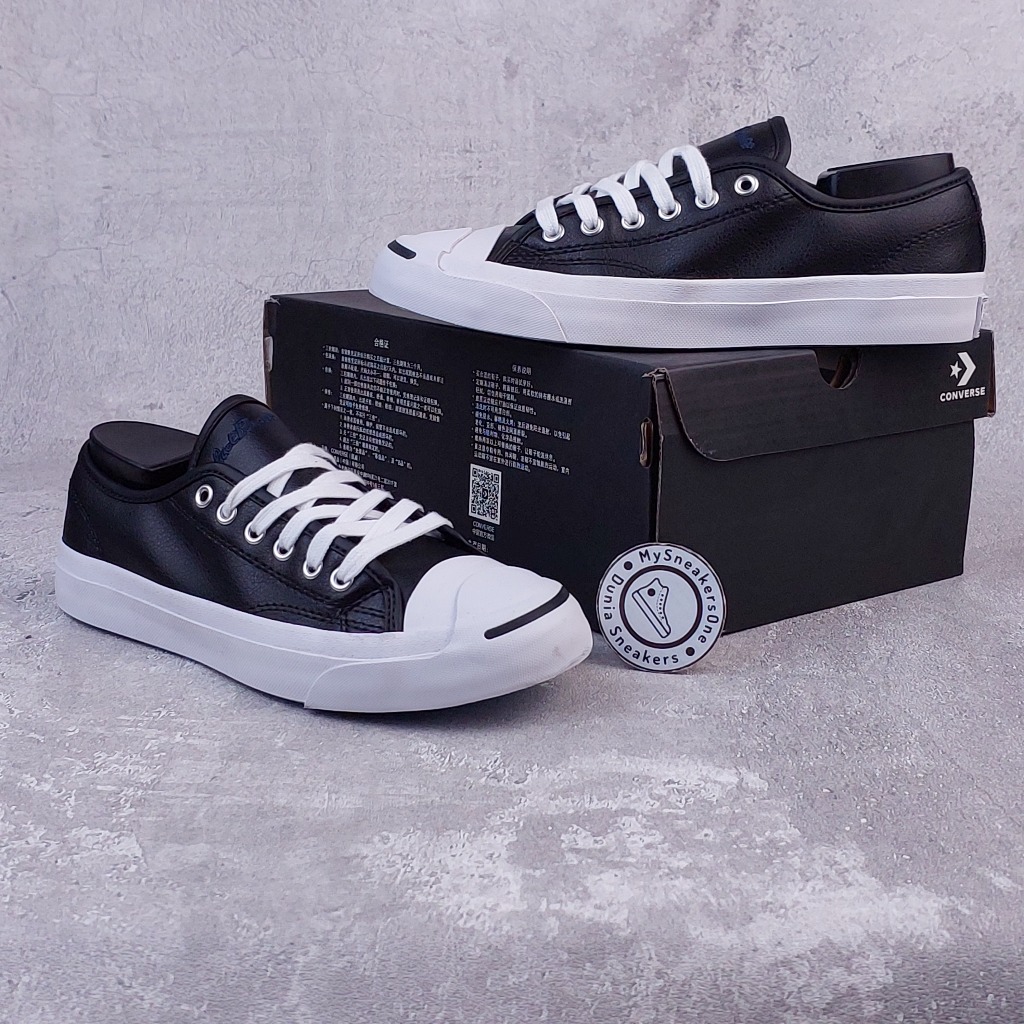 Converse Leather Jack Purcell Black White