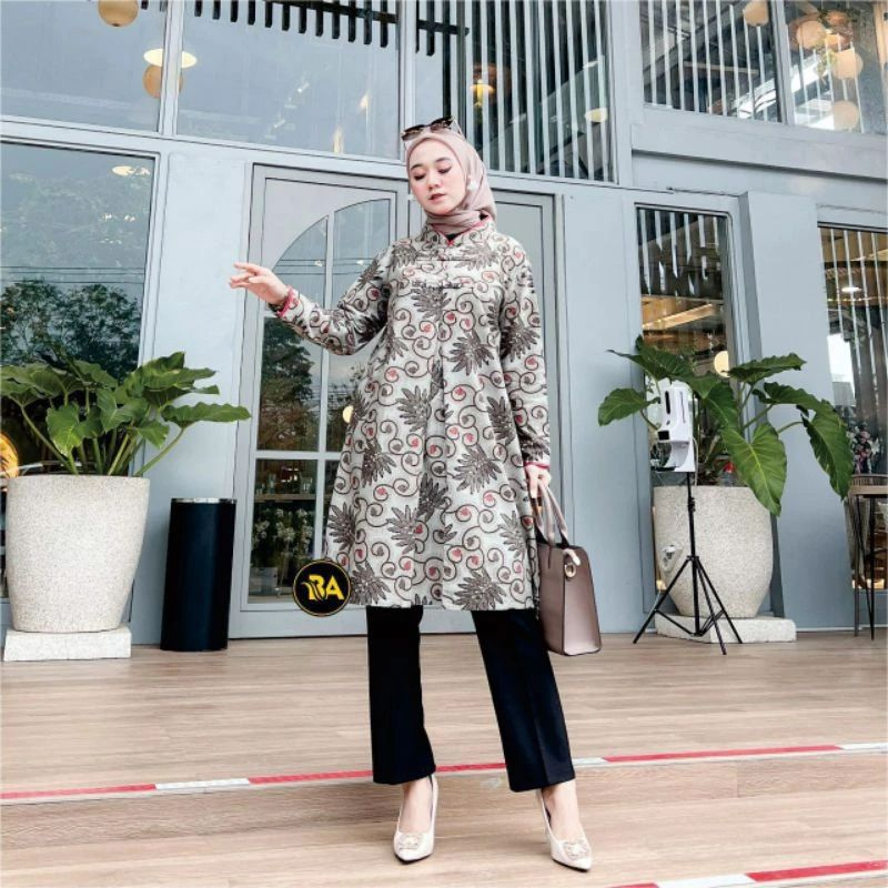 UNIK BATIK MODERN ATASAN BATIK WANITA BAJU BATIK SERAGAM RESMI KANTOR STYLE BATIK MODERN SIZE M L XL