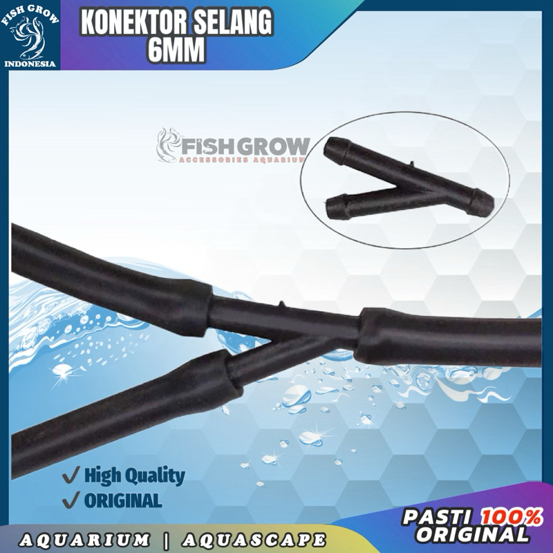 KONEKTOR SAMBUNGAN SELANG AERATOR AQUARIUM MODEL Y 6MM