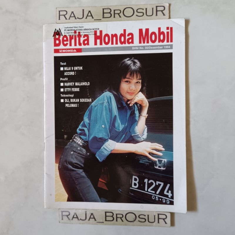 Majalah/Buku BHM Berita Honda Mobil no 30/Desember 1994 edisi Poster brosur katalog iklan Honda Civi
