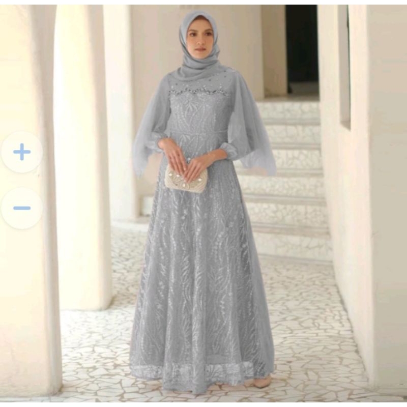 DRESS GAMIS BROKAT LUNA DRESS