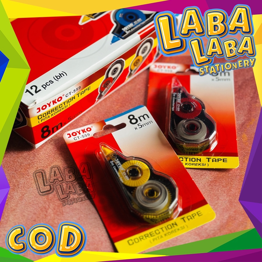 

LabaLabaStationery Correction Tape / Pita Koreksi JOYKO CT-559 (8 METER)