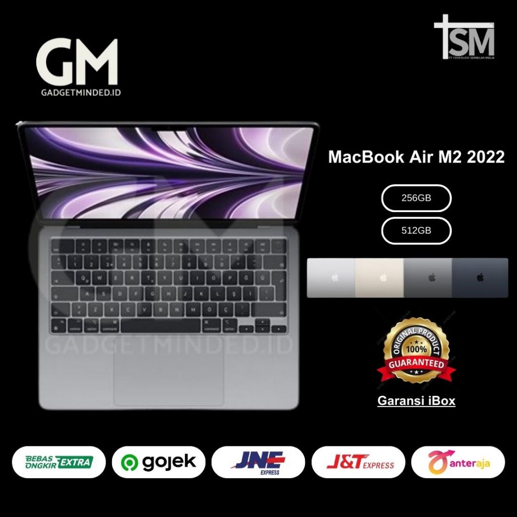 iBox MacBook Air M2 (256GB/512GB) Garansi Resmi Indonesia