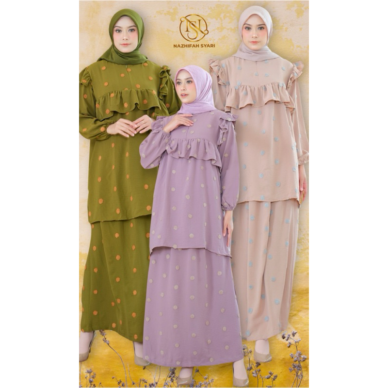 Polka OneSet Rok by Nazhifah Syari