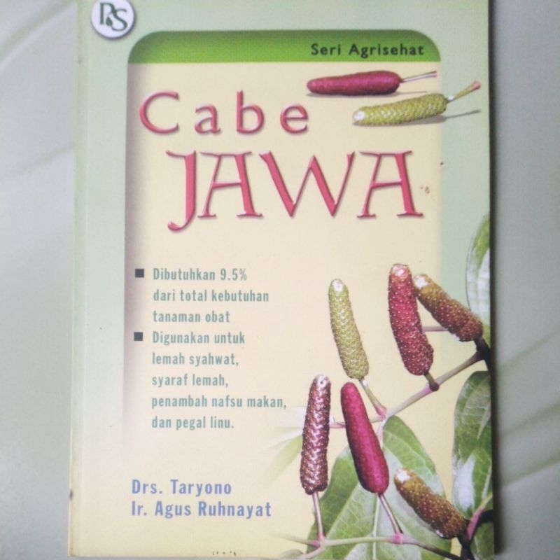 Buku Cabe Jawa - Drs. Taryono & Ir. Agus Ruhnayat