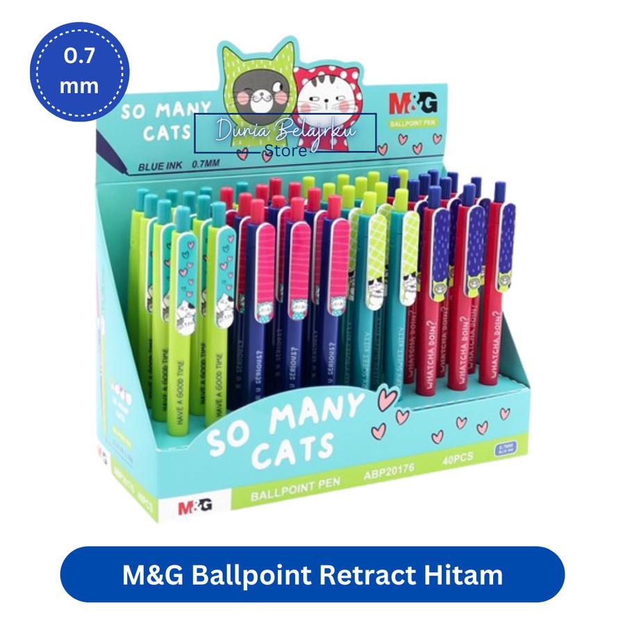 

Pulpen M&G Retract 0.7mm Hitam ABP20180 Ballpoint Pena Cetek