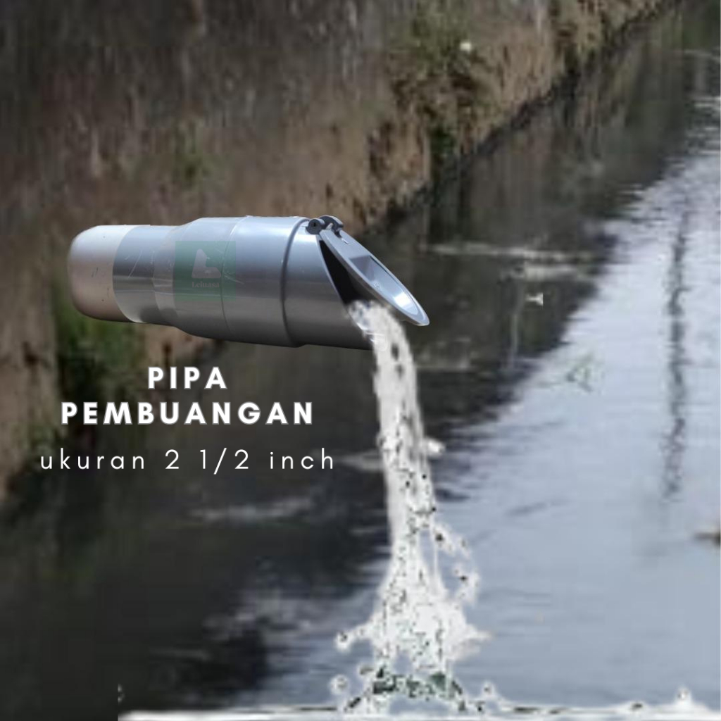 Katup Pipa Pvc 2 1/2 Inch Automatic Valve Backflow Anti Tikus Bau Banjir Cegah Hewan Masuk