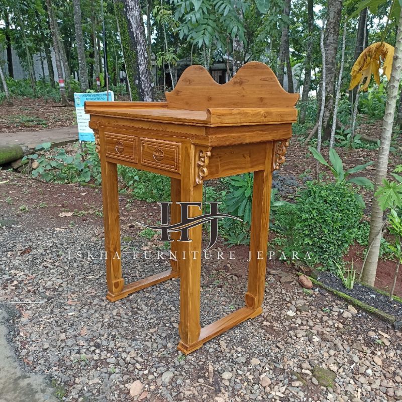 MEJA SEMBAYANG CINA_MEJA SEMBAYANG DEWA_MEJA ALTAR KAYU JATI