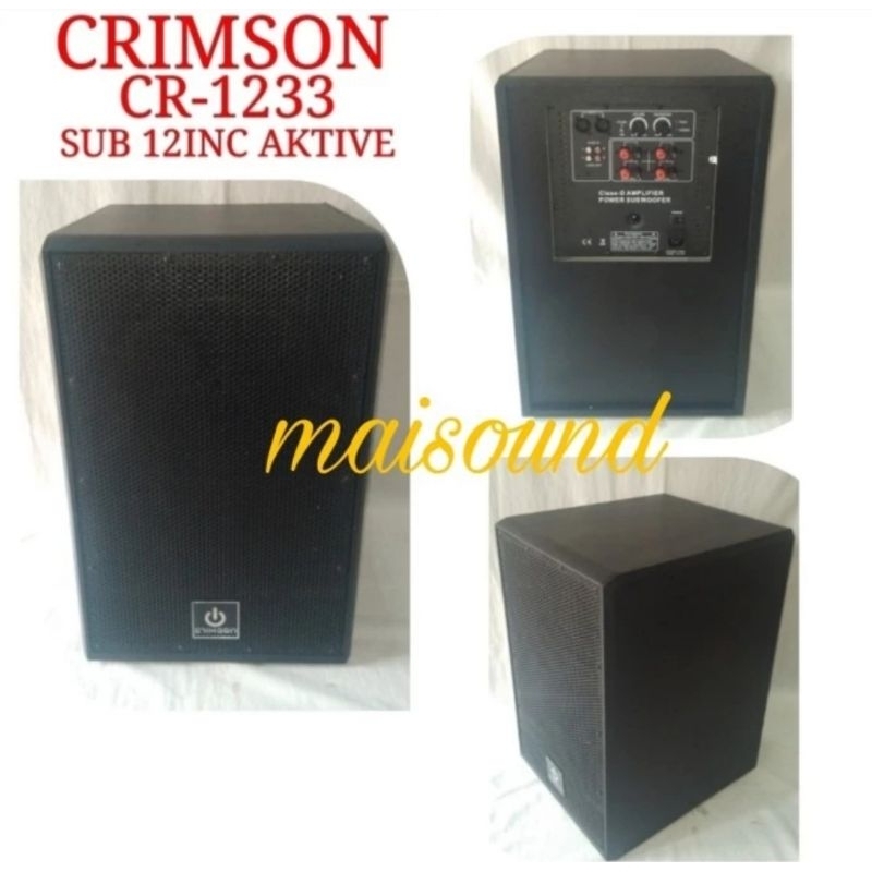 SUBWOOFER AKTIF CRIMSON CR 1233 SUB CRIMSON Cr 1233 CRIMSON CR1233