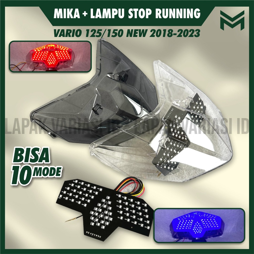STOPLAMP RUNNING + MIKA STOP untuk motor VARIO 125 150 NEW TAHUN 2018 - 2023  LAMPU STOP LED LAMPU B
