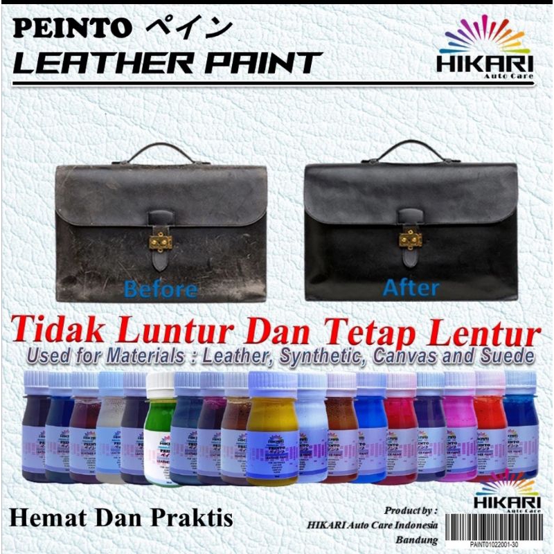 CAT KULIT ASLI  ECER 20 ML / SEPATU KULIT / SINTESIS / JOK / JAKET / SOFA / SABUK / DOMPET / IKAT PI