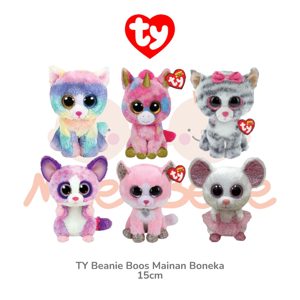 TY Beanie Boos Baby Doll Mainan Boneka Anak 15cm 3y+