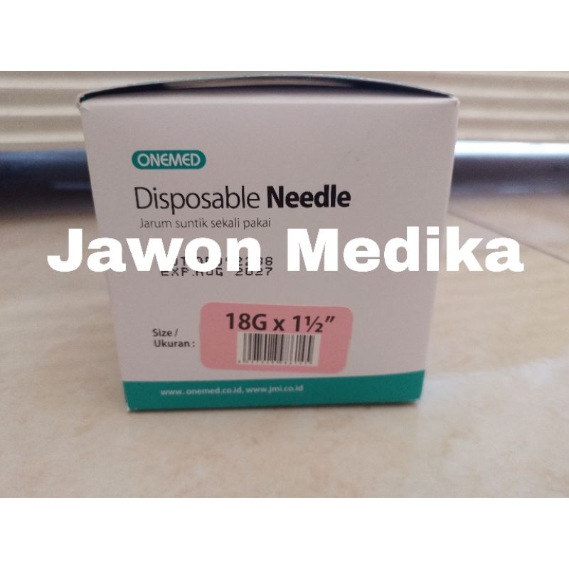 Needle 18G Onemed/Jarum suntik sekali pakai/Disposable Needle