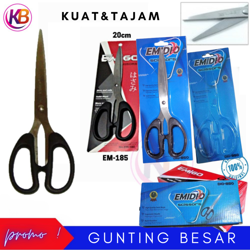 

Gunting Kertas Besar / Gunting Stailess Besar / Gunting Besar Emigo 185 Emidio 850 ( 8 Inch, 20 Cm ) / Promo 1 Pcs / Toko Gemilang