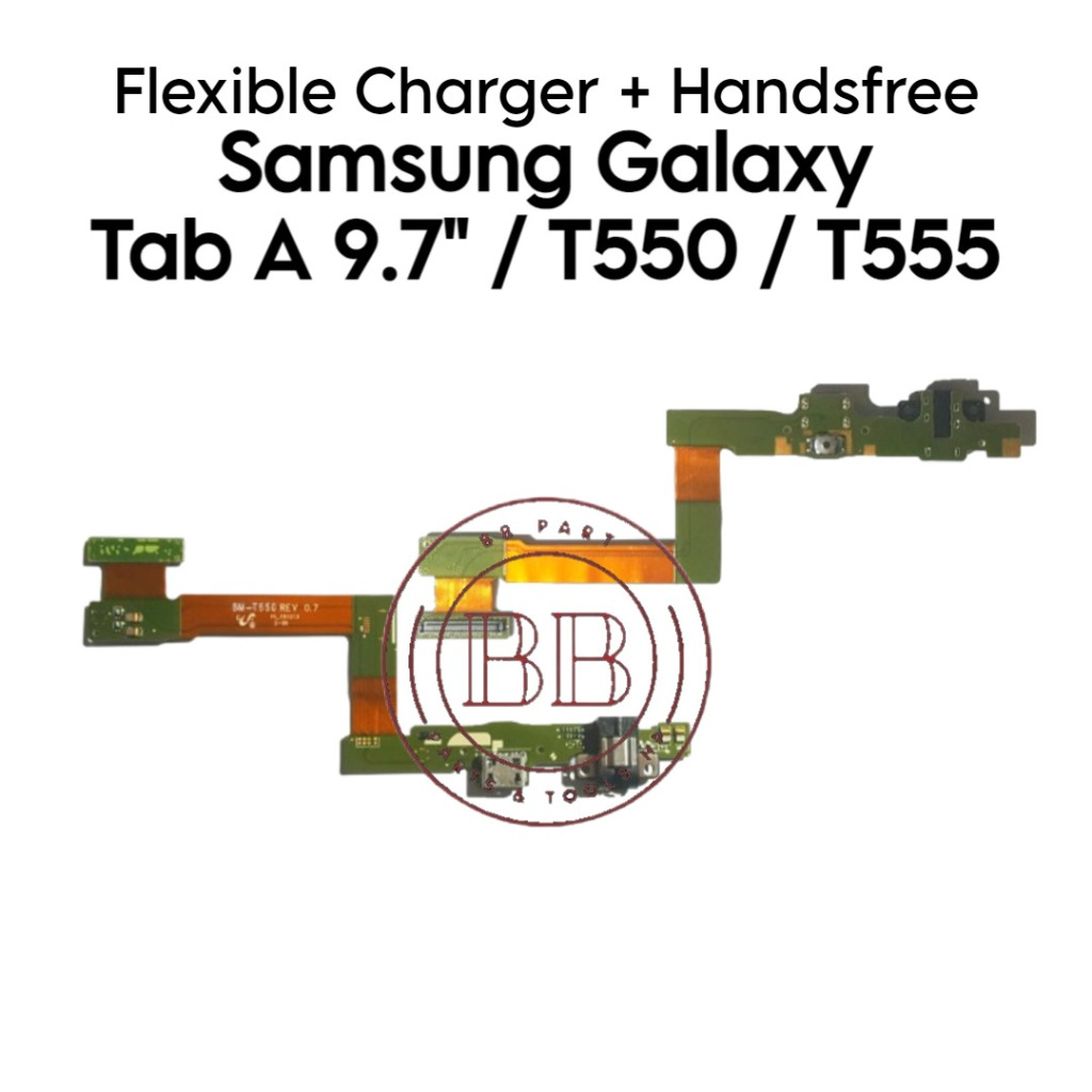 Flexible Charger + Handsfree Samsung Galaxy Tab A 9.7 / T550 / T555 / SM-T555 / SM-T550 / SM-P555 / 