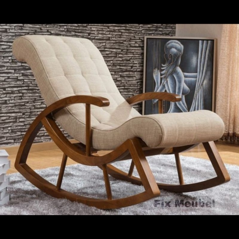 kursi goyang minimalis jati kursi santai minimalis jati