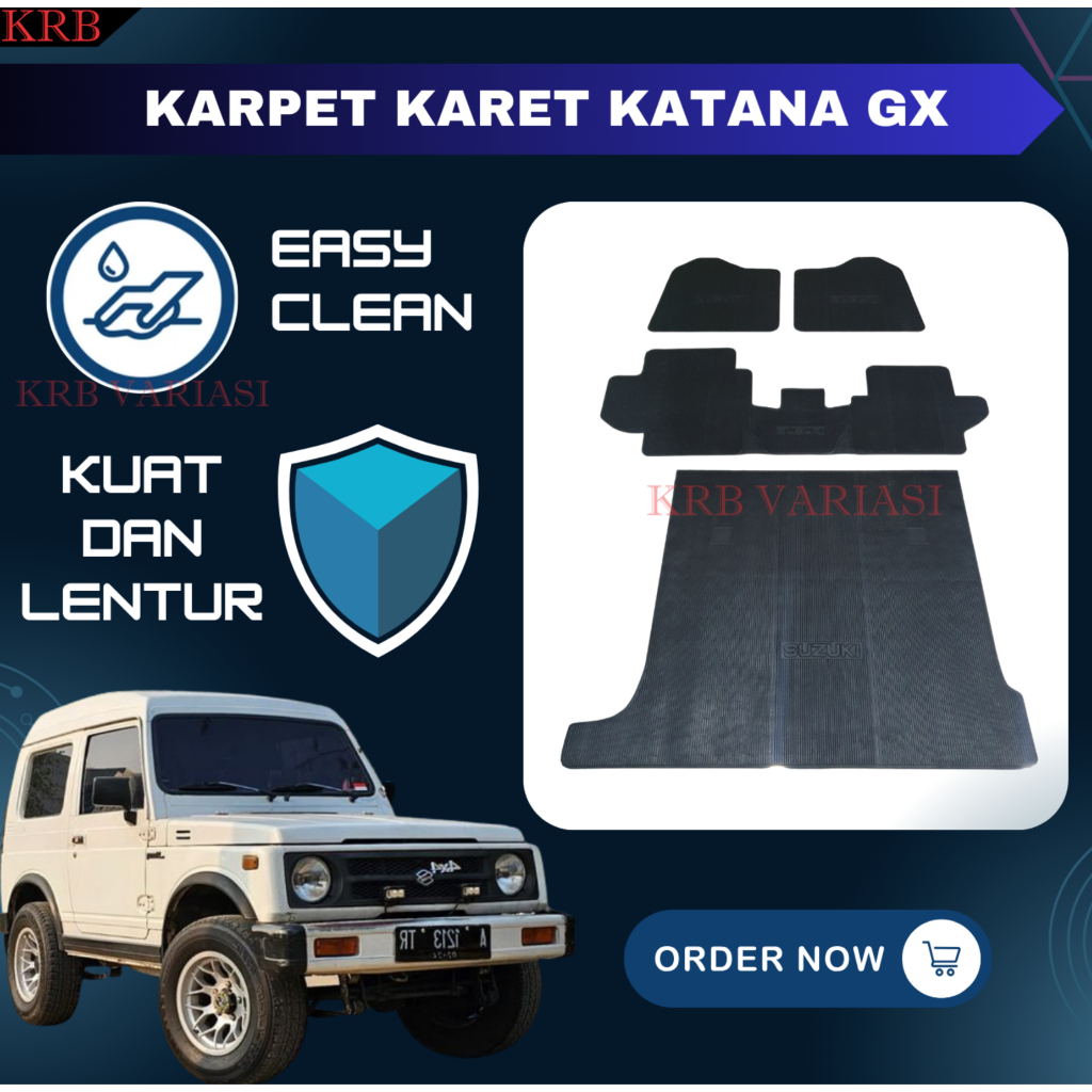 Karpet Karet Lantai Mobil Suzuki Katana GX 1 Set Fullset Karpet Karet Katana Fullset Karpet Katana