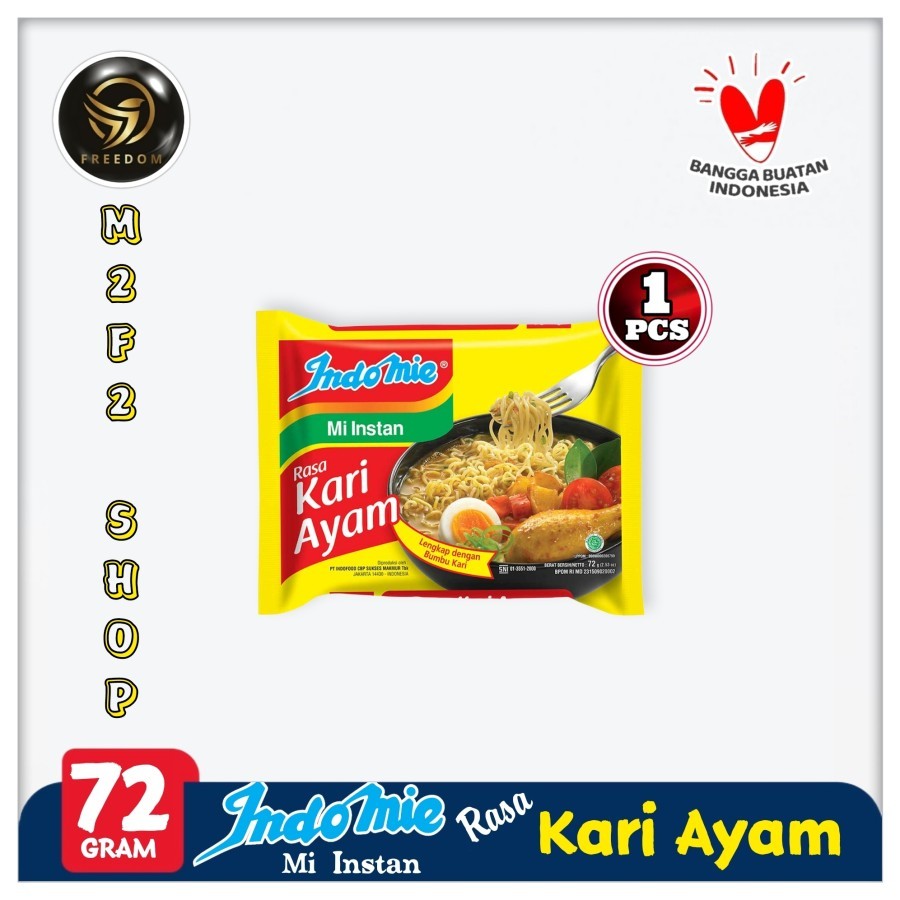 

Indomie Mie Instant Kuah Rasa Kari Ayam | Bag - 72 gr (Kemasan Satuan)