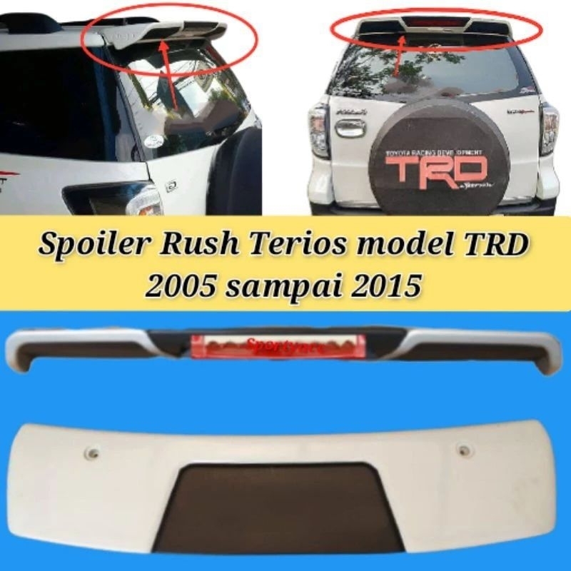 Spoiler Rush TRD / spoiler Terios TRD th 2005 - 2016  +  lampu