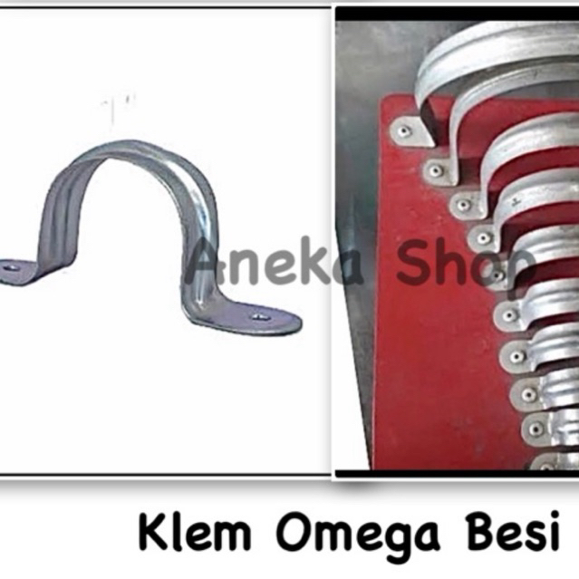 Klem Omega Besi pipa 3/4 inch TANPA PAKU