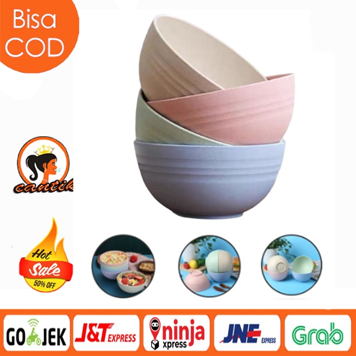 HC Mangkok Plastik Jerami Gandum 15Cm Wheat Straw Bowl