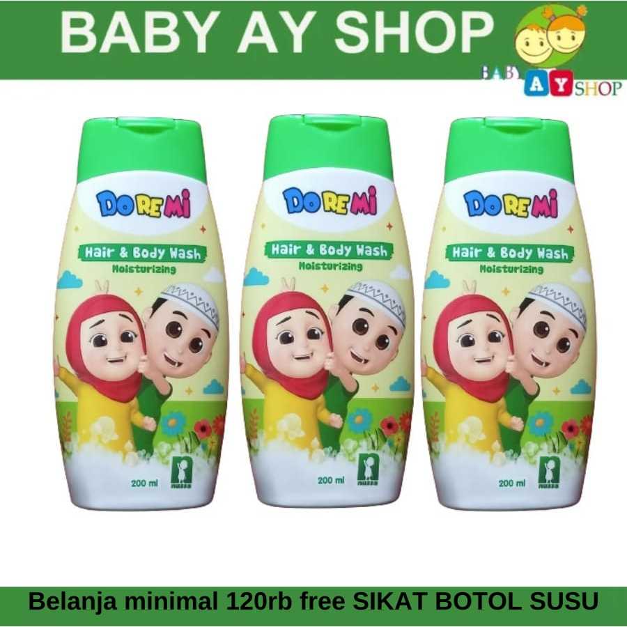 Doremi Kids Hair and Body Wash Anak 200 ml Botol Nusa Rara Sabun Shampo Anak dan Karakter Lainnya