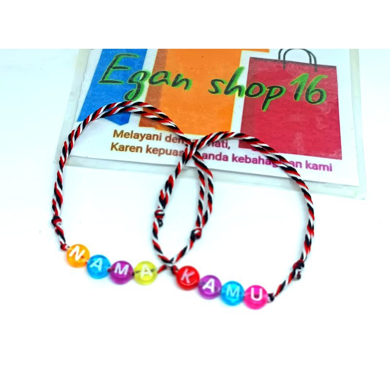 COD Gelang tridatu khas Bali bonus nama kamu / Gelang tridatu nama