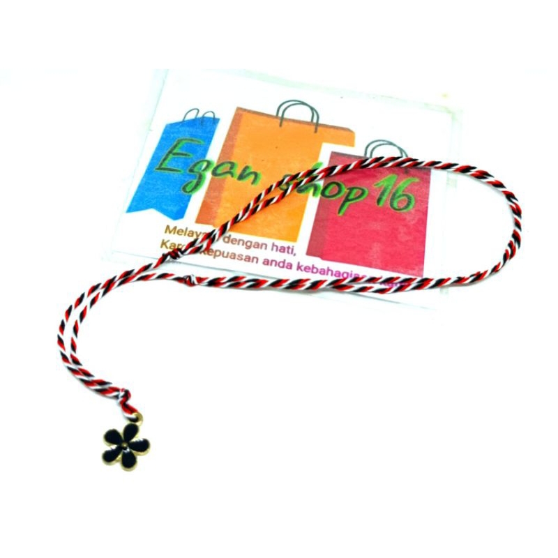 KALUNG BAHAN TALI TRIDATU ASLI BALI / KALUNG TRIDATU LIONTIN BUNGA
