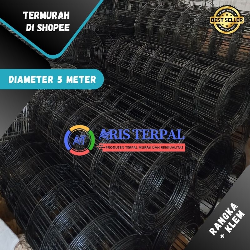 Rangka Kolam Bulat Diameter 5 meter / Rangka kolam terpal bulat D5 + Klem-U