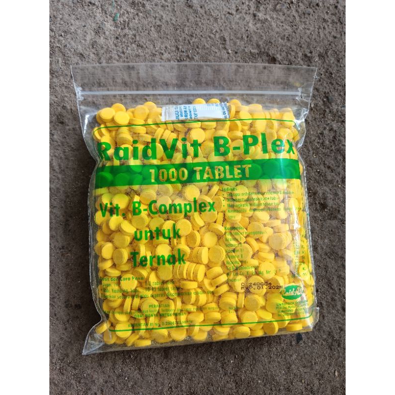 Becomp vitamin B complek  komplek+ mineral Untuk itik,ayam,kambing,sapi isi 1000 tablet