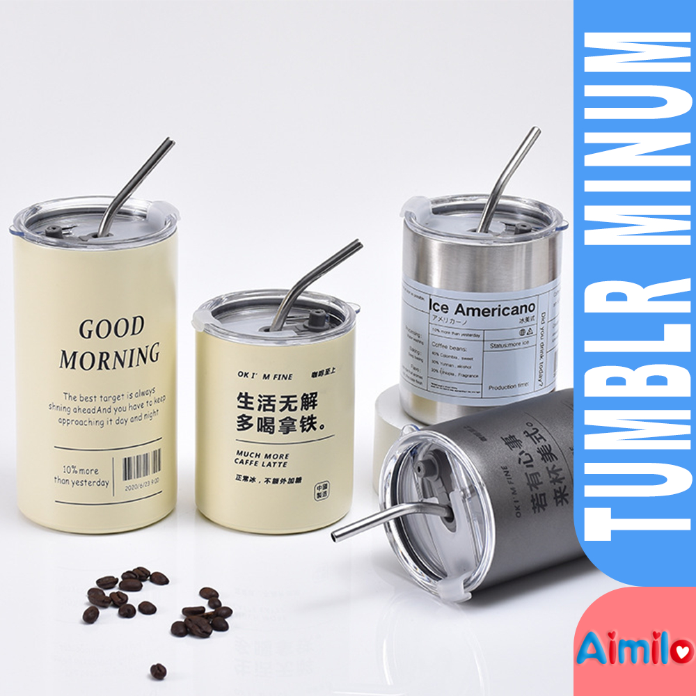 Tumblr Kopi Stainless Steel SUS 304 Kapasitas 360ml & 600ml Tahan Dingin Maupun Panas Anti Tumpah