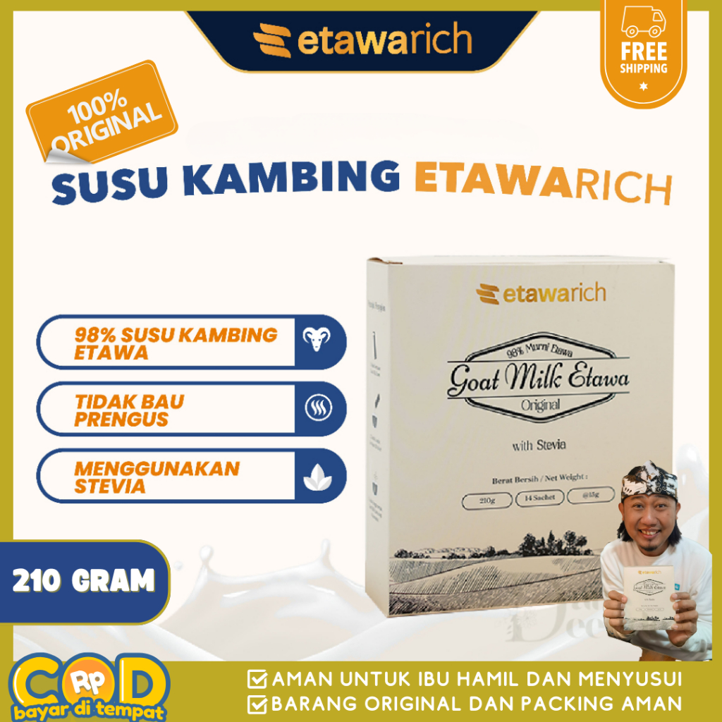 

Etawarich Susu Kambing Etawa Kemasan Untuk Asi Booster Aman Diminum Ibu Hamil dan Menyusui