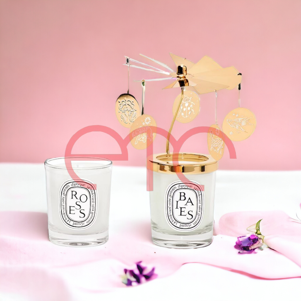 Set Diptyque Carrousel Carousel Baies and Roses Candle 2 x @70gr Limited Edition