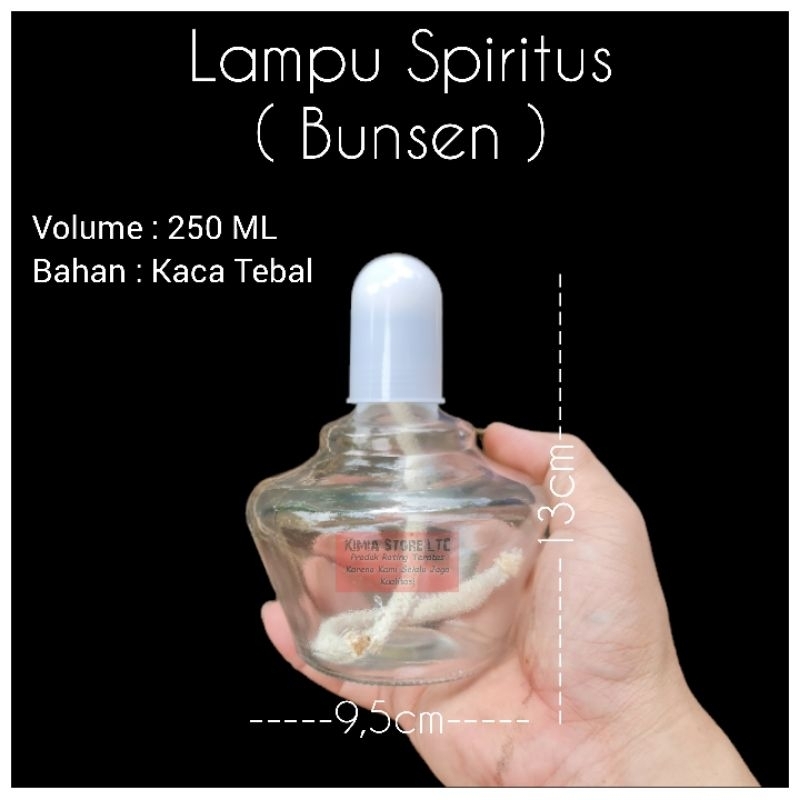 BUNSEN SPIRITUS 250ML / Lampu Spiritus 250ML / KOMPOR Spiritus