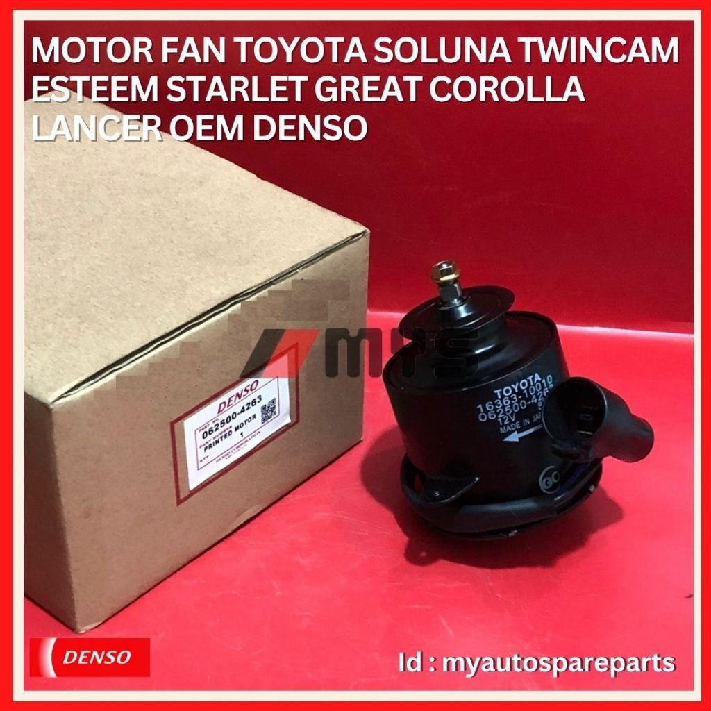 MOTOR FAN RADIATOR AC Mobil TOYOTA Soluna Twincam Esteem Starlet Great Corolla Lancer OEM DENSO