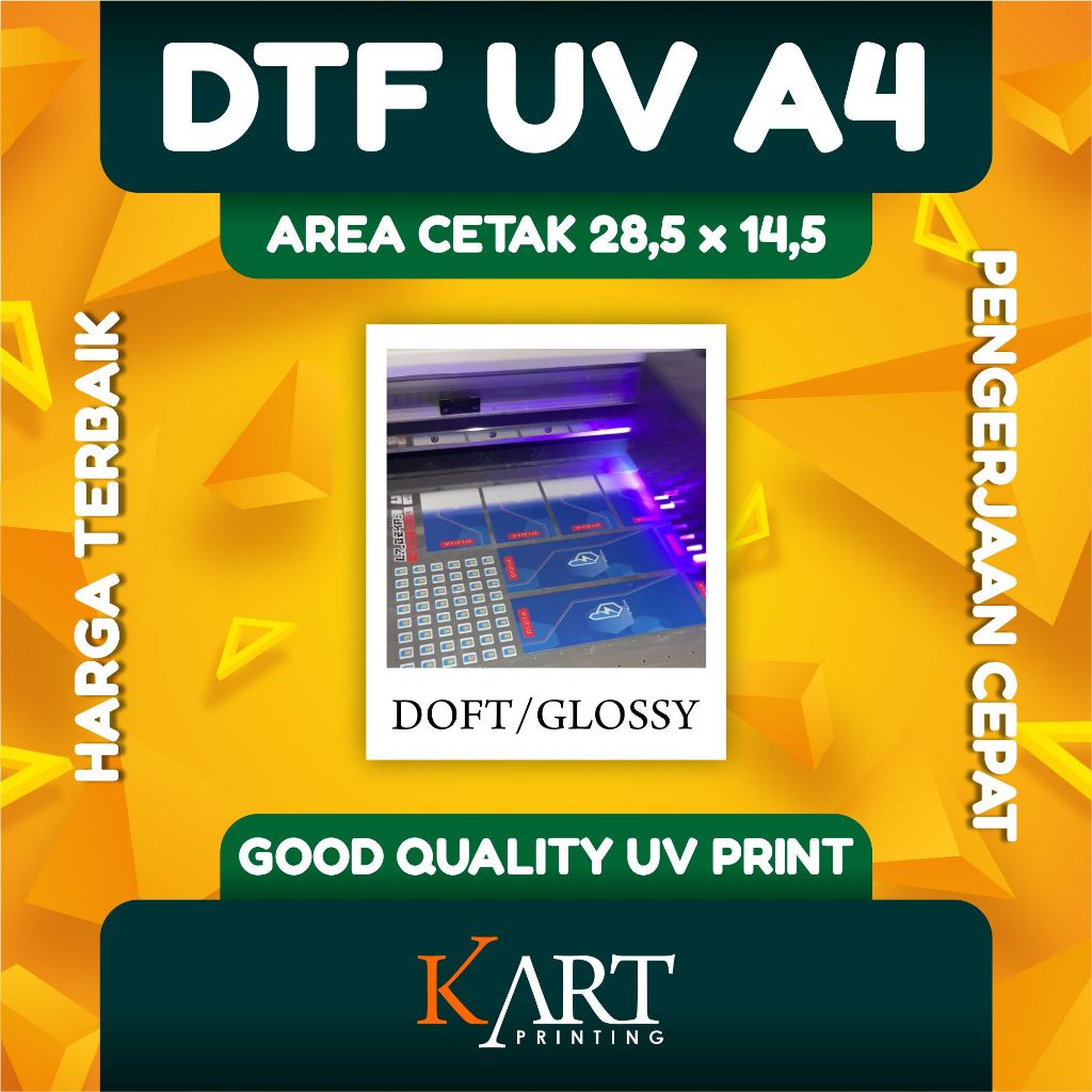 

STIKER DTF UV CETAK PRINT A4 /DECAL KERING FULL COLOR