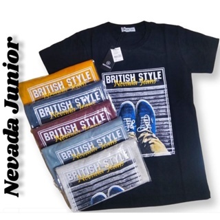 Nevada Junior grosir order 1 kali dapat 6pcs kaos/bahan katun combed 24s/ fashion anak laki laki ter