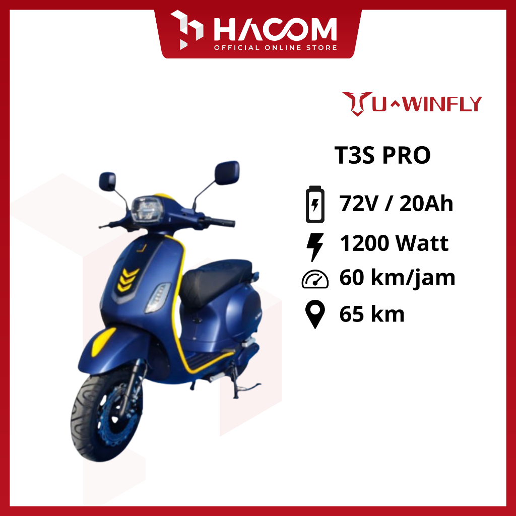 UWINFLY T3s PRO Motor Listrik Model Vespa NEW