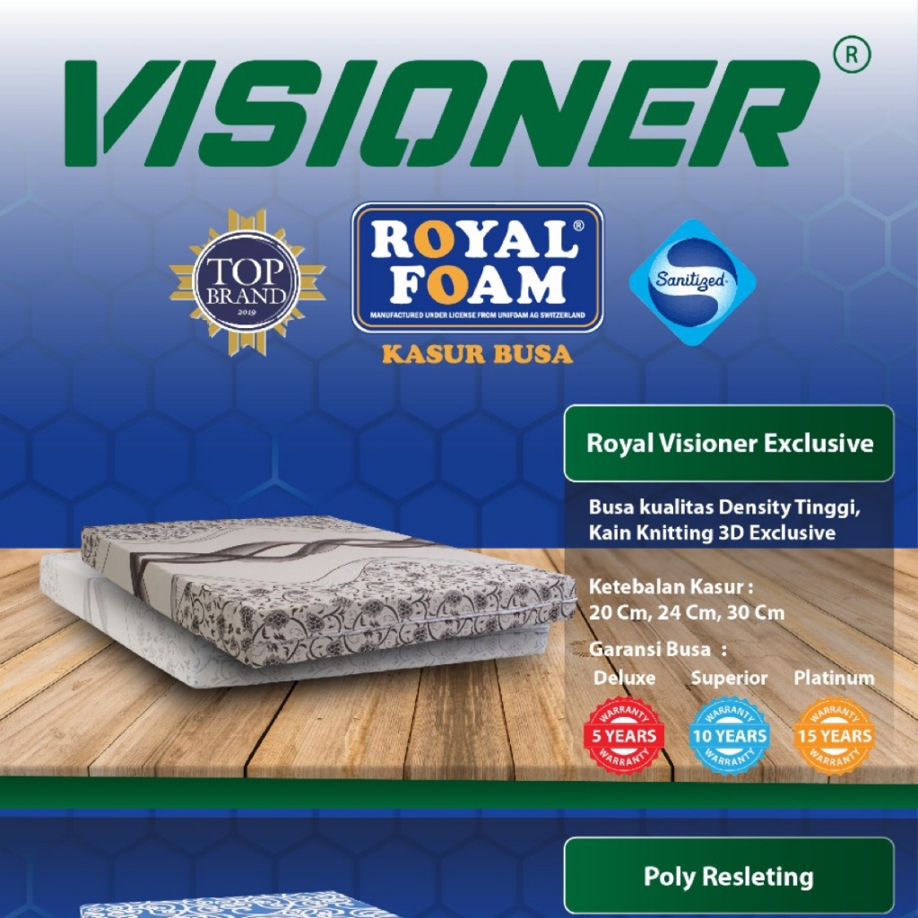 Royal Foam Kasur Busa D24 Semua Ukuran 200x180 200x160 200x150 200x140 200x120 200x100 200x90 200x80