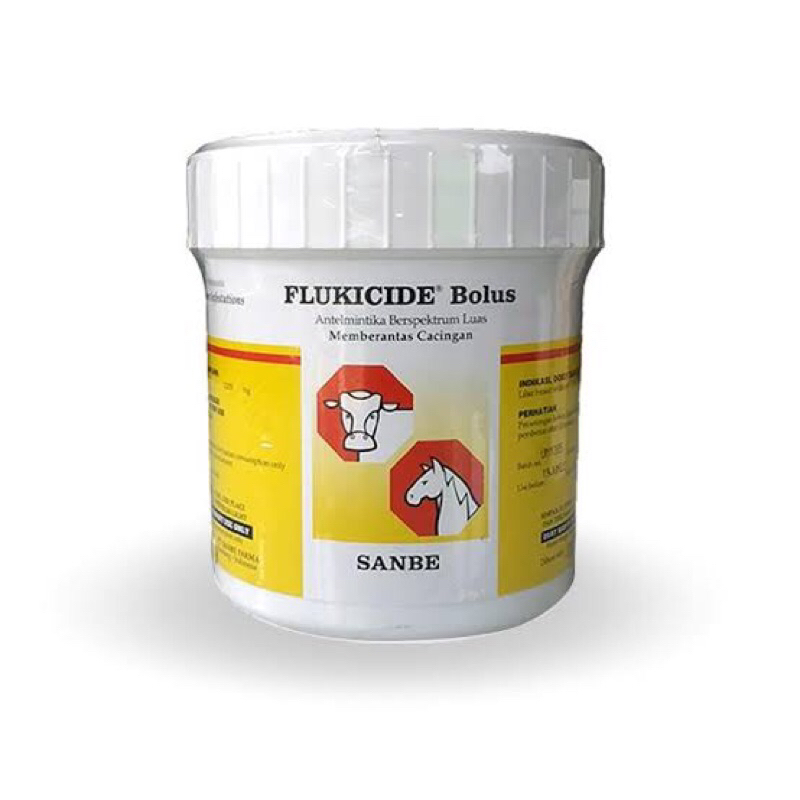 FLUKICIDE Obat Cacing Berspektrum Luas SANBE Ruminansia Sapi Kambing 21 bolus