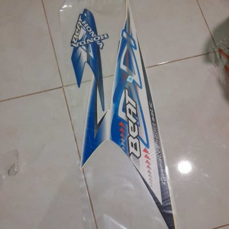 Striping Beat Karbu 2012 Putih Biru