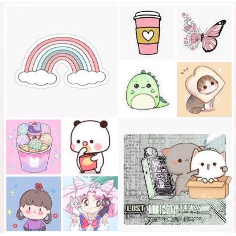 

Label Sticker poucket animasi lucu/ Sticker tempel terbaru