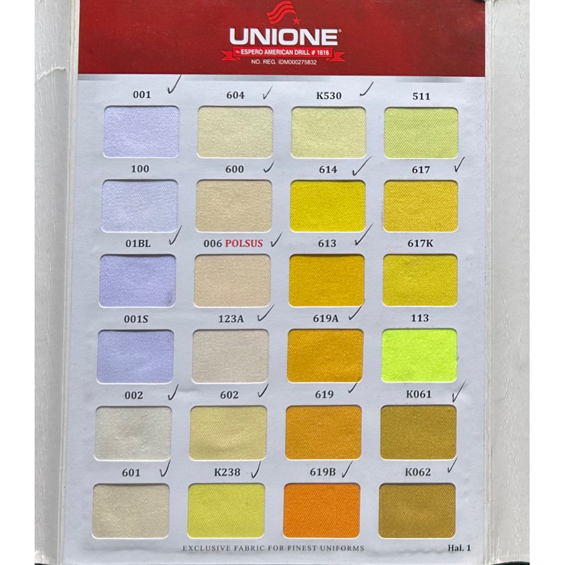 [PER 1 ROLL] KAIN UNIONE BY ESPERO AMERICAN DRILL #1616