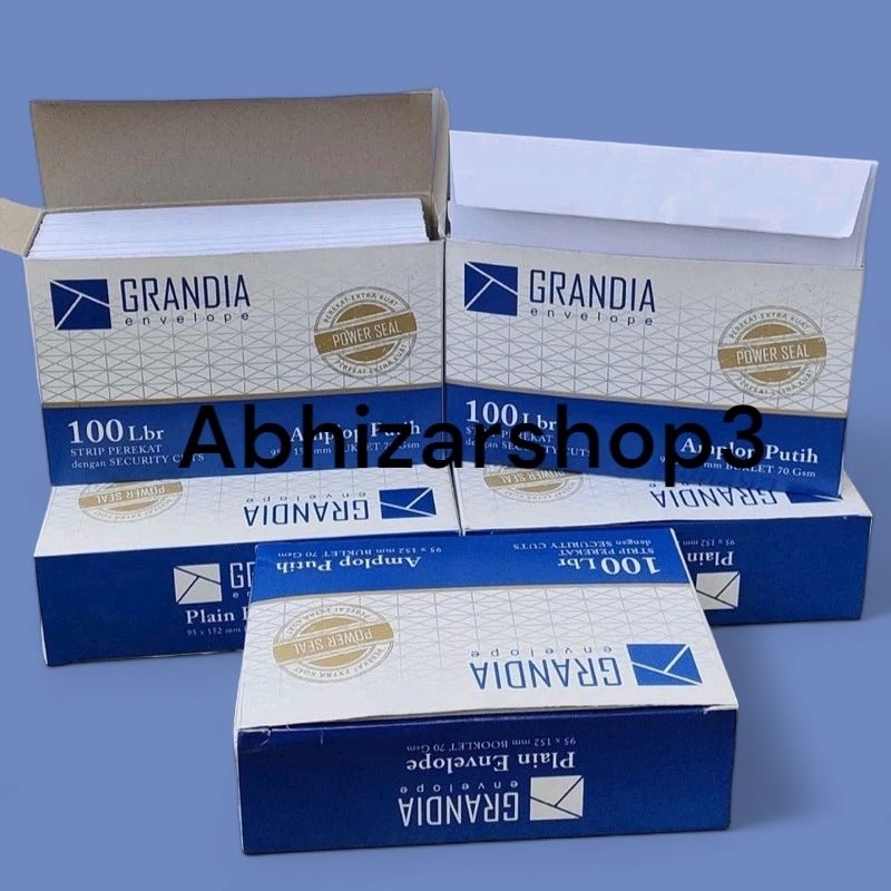 

Amplop merk Grandia putih isi per box 100pcs termurah