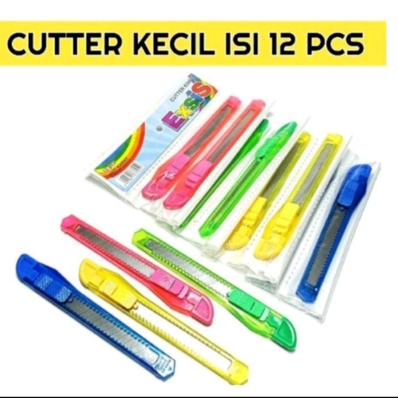 

Cutter /Pisau Cutter Kecil Transparan Plastik Rentengan