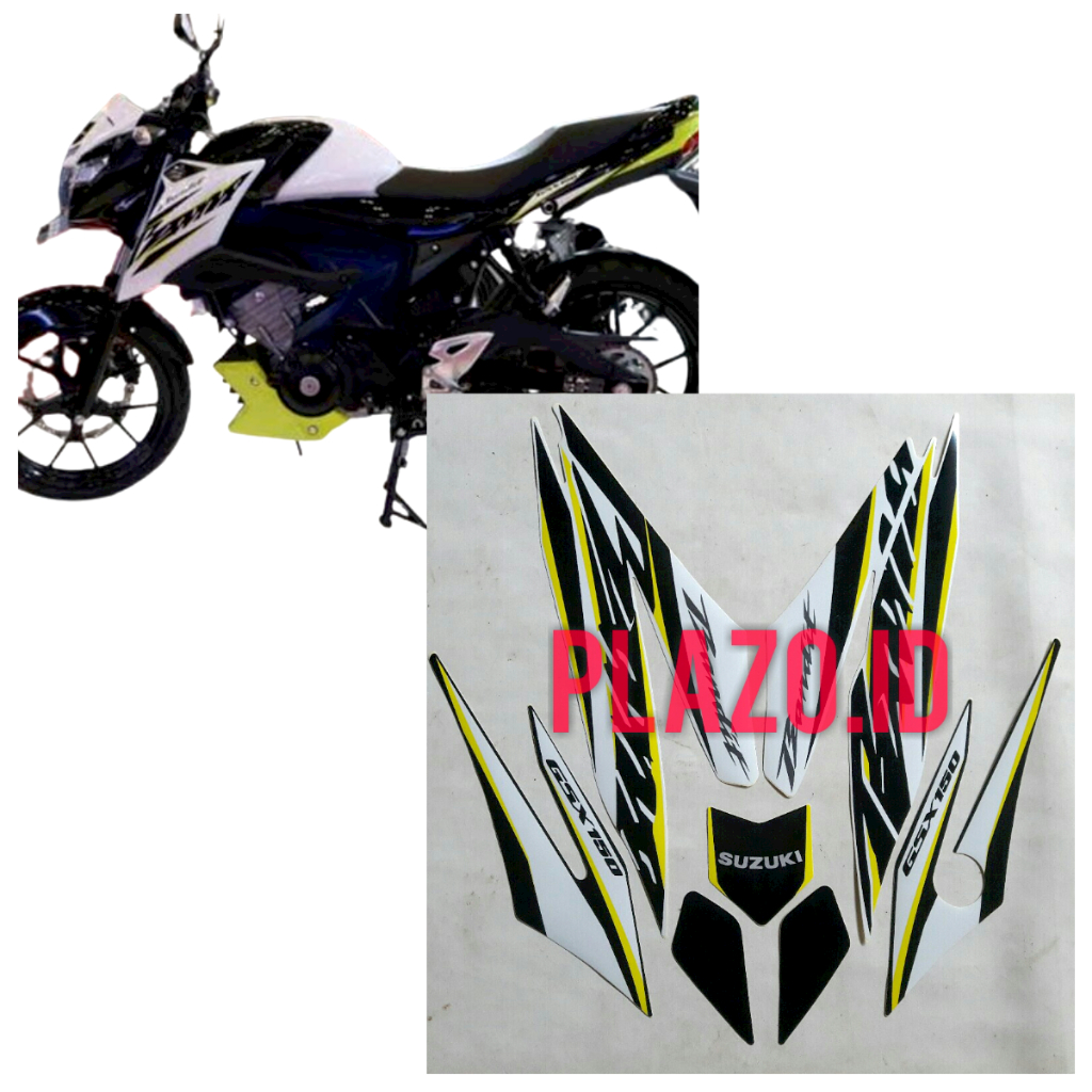 Striping motor / lis stiker suzuki gsx 150 bandit 2018 putih