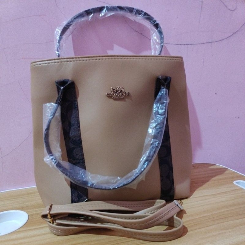 NEW Tote bag tas kuliah tas wanita remaja coach coc brand branded shoulder bag 2 ruang buket bucket 