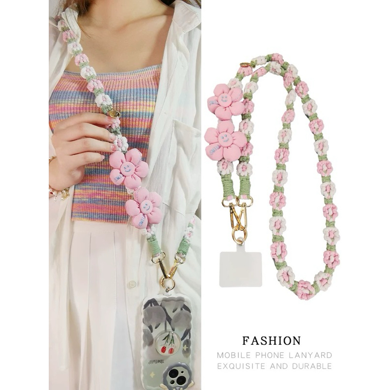 

UNIVERSAL SLING PHONE LANYARD , TALI IPHONE HP FLOWER MOTIF