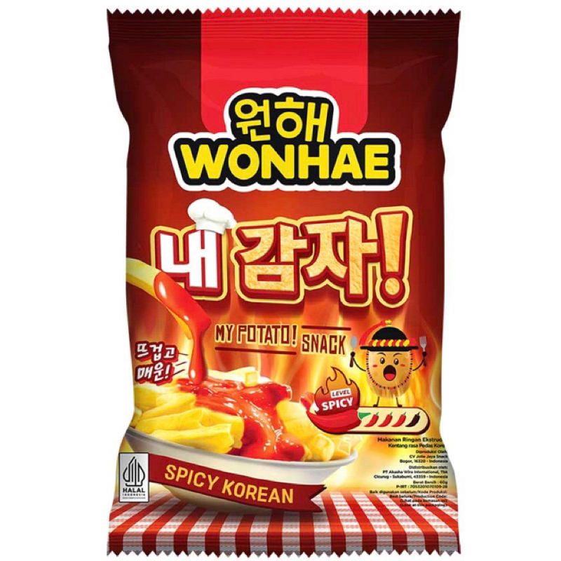 

Wonhae Potato Snack Spicy Korean 60 gr